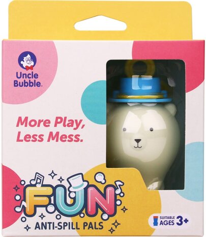 Uncle Bubble | Fun Anti-Spill Pals | White Bear