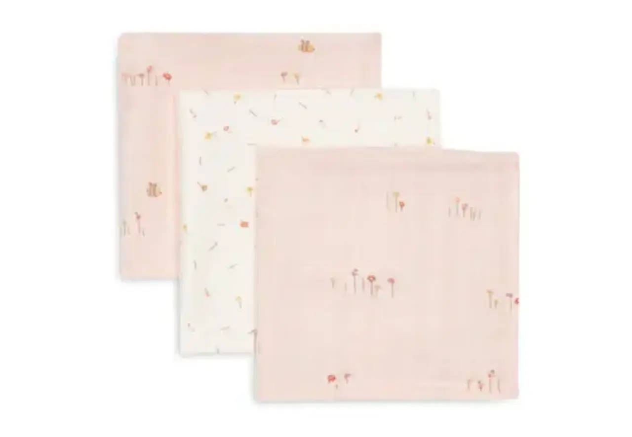 Jollein Jollein | Hydrofiel Monddoekje 31x31cm | Pretty Picnic | 3 pack