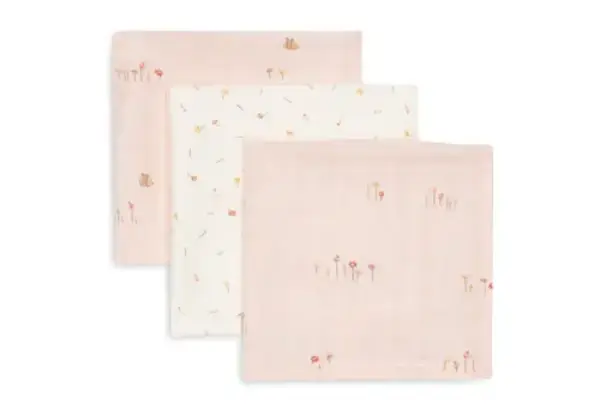 Jollein Jollein | Hydrofiel Monddoekje 31x31cm | Pretty Picnic | 3 pack