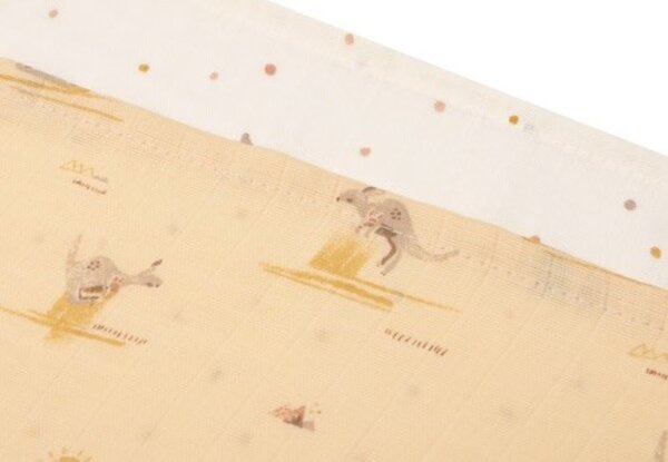 Jollein Jollein | Hydrofiele Doek Small 70x70cm | Kangaroots | 3 Stuks