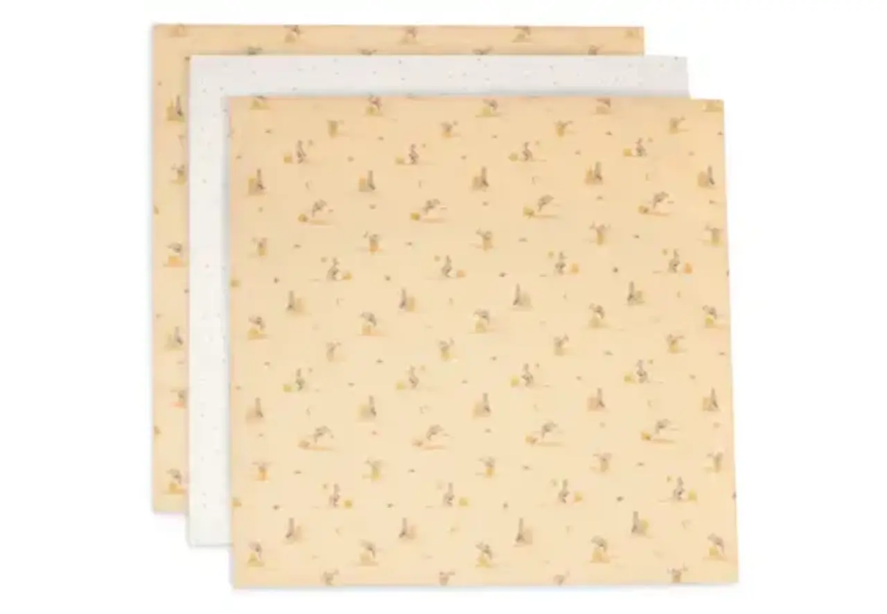 Jollein Jollein | Hydrofiele Doek Small 70x70cm | Kangaroots | 3 Stuks