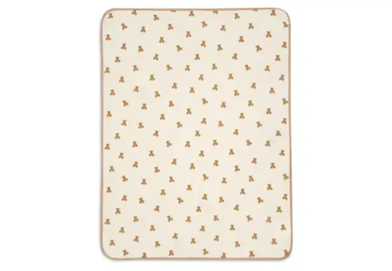 Jollein Jollein | Deken Wieg 75x100 cm | Little Waffle | Mini Teddy Bear