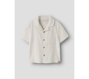 Lil ' Atelier Lil ' Atelier | NMMHAGI SS LOOSE SHIRT LIL | Coconut Milk DUSTY BLUE