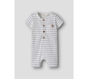 Lil ' Atelier Lil ' Atelier | NBMHALDUR SS LOOSE SHORT SUIT LIL | Coconut Milk DUSTY BLUE