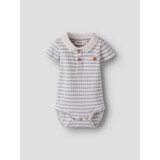 Lil ' Atelier Lil ' Atelier | NBMHALDUR SS SLIM BODY LIL | Coconut Milk DUSTY BLUE