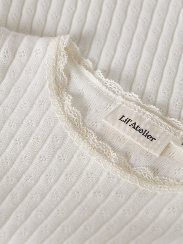 Lil ' Atelier Lil ' Atelier | NMFHALDIS SS SLIM TOP LIL | Coconut Milk