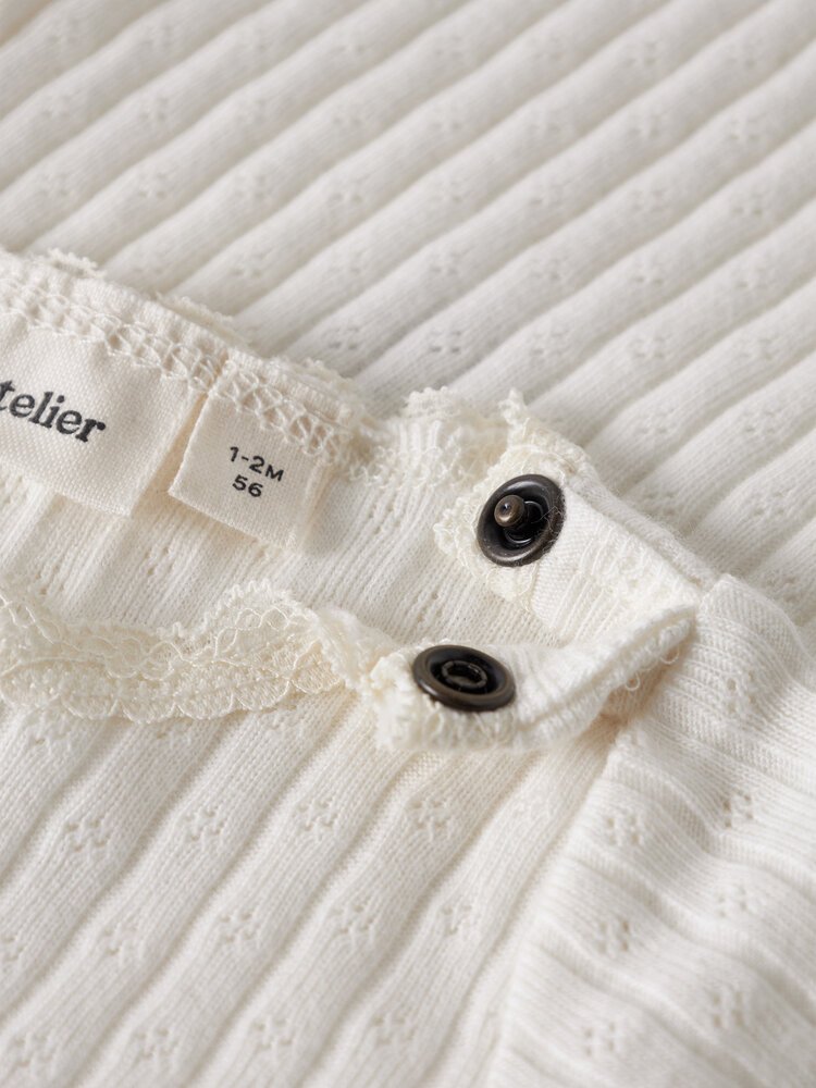 Lil ' Atelier Lil ' Atelier | NBFHALDIS SS SLIM BODY LIL | Coconut Milk