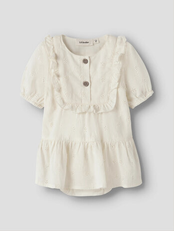 Lil ' Atelier Lil ' Atelier | NBFHOSA SS LOOSE BODY DRESS LIL | Coconut Milk