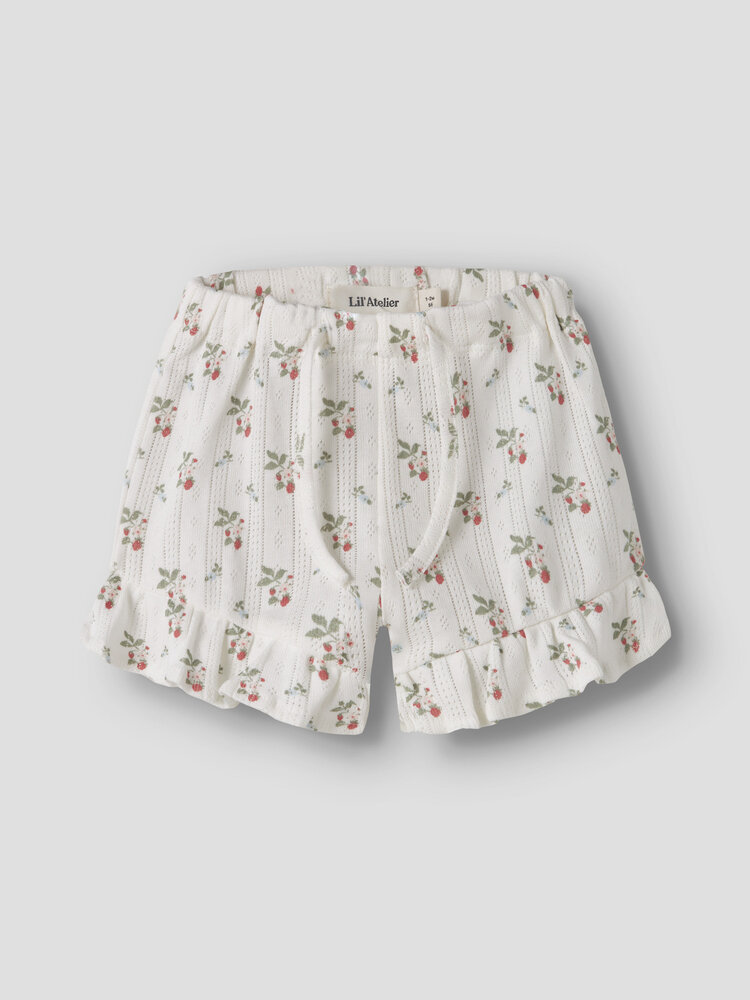 Lil ' Atelier Lil ' Atelier | NBFRACHELLO LOOSE SHORTS LIL | Coconut Milk STRAWBERRY