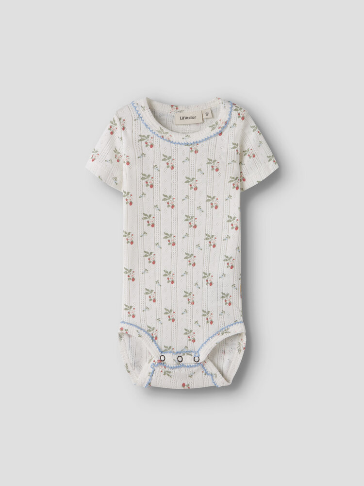 Lil ' Atelier Lil ' Atelier | NBFRACHELLO DUNA SS SLIM BODY LIL | Coconut Milk STRAWBERRY