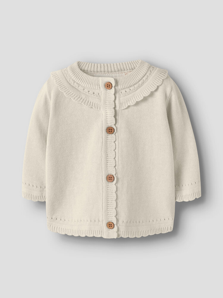 Lil ' Atelier Lil ' Atelier | NBFHAO LS KNIT CARD LIL | Coconut Milk