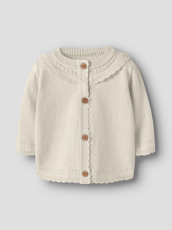 Lil ' Atelier Lil ' Atelier | NBFHAO LS KNIT CARD LIL | Coconut Milk
