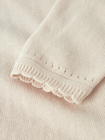 Lil ' Atelier Lil ' Atelier | NMFHAO LS KNIT CARD LIL | Coconut Milk