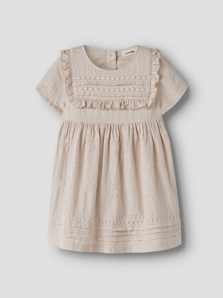 Lil ' Atelier Lil ' Atelier | NMFFERONIA SS LOOSE DRESS LIL | Pumice Stone