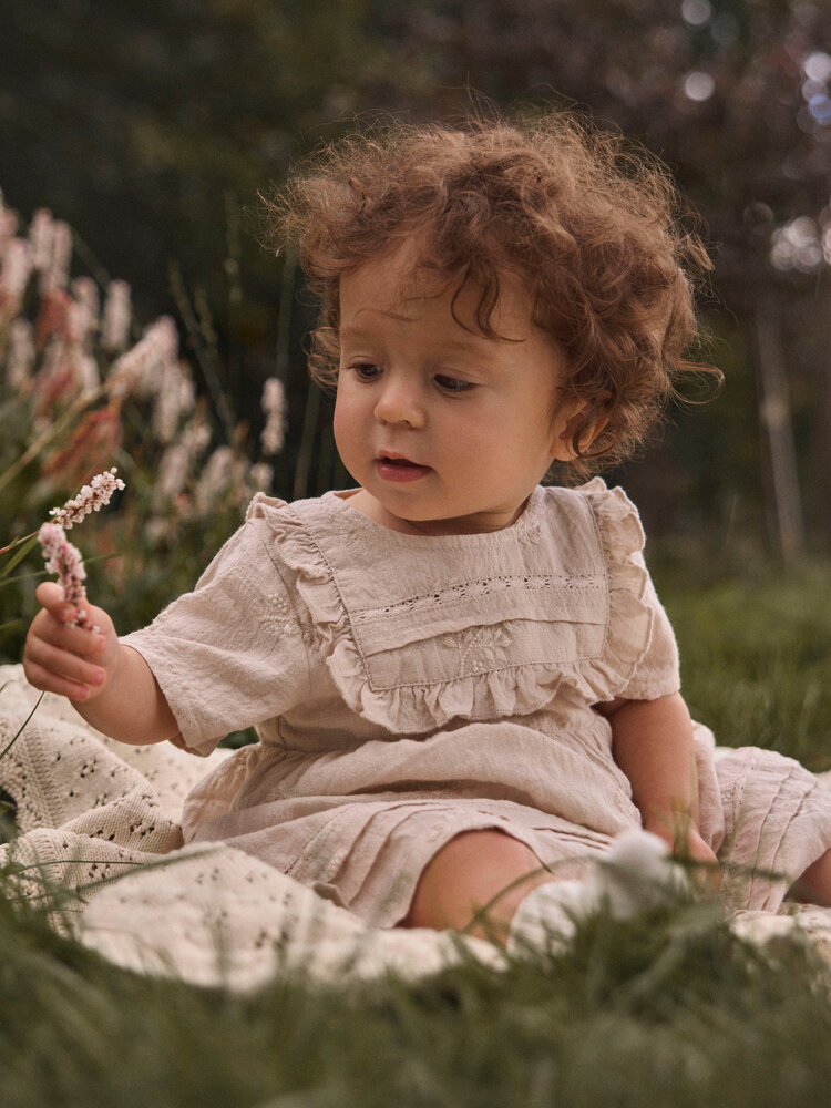 Lil ' Atelier Lil ' Atelier | NBFFERONIA SS LOOSE BODY DRESS LIL | Pumice Stone