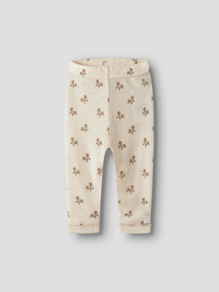 Lil ' Atelier Lil ' Atelier | NBFNALU WO/MO SLIM LEGGING LIL NOOS | Turtledove FLOWER