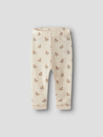 Lil ' Atelier Lil ' Atelier | NBFNALU WO/MO SLIM LEGGING LIL NOOS | Turtledove FLOWER