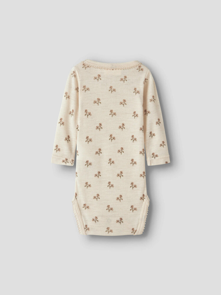 Lil ' Atelier Lil ' Atelier | NBFNALU LS WO/MO SLIM BODY LIL NOOS | Turtledove FLOWER