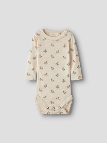 Lil ' Atelier Lil ' Atelier | NBFNALU LS WO/MO SLIM BODY LIL NOOS | Turtledove FLOWER