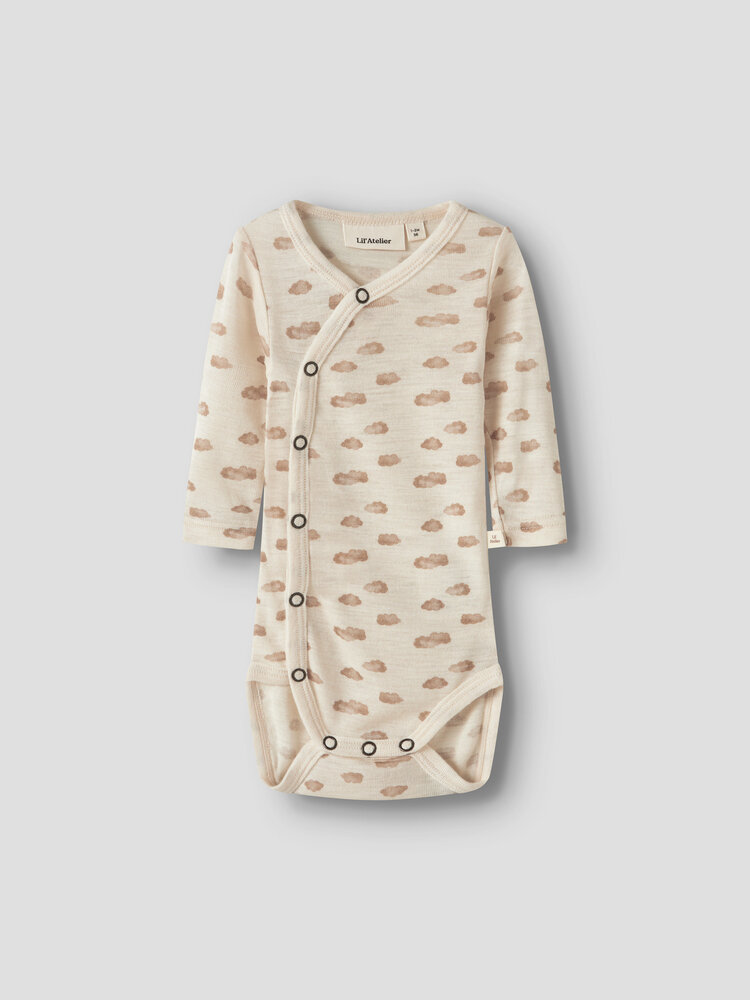 Lil ' Atelier Lil ' Atelier | NBNNALU WO/MO LS SLIM WRAP BODY LIL | Turtledove CLOUD