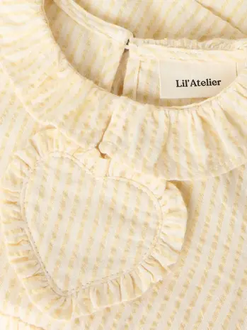 Lil ' Atelier Lil'Atelier | NBFFOLLY SS BODY DRESS LIL | Coconut Milk SAHARA SUN