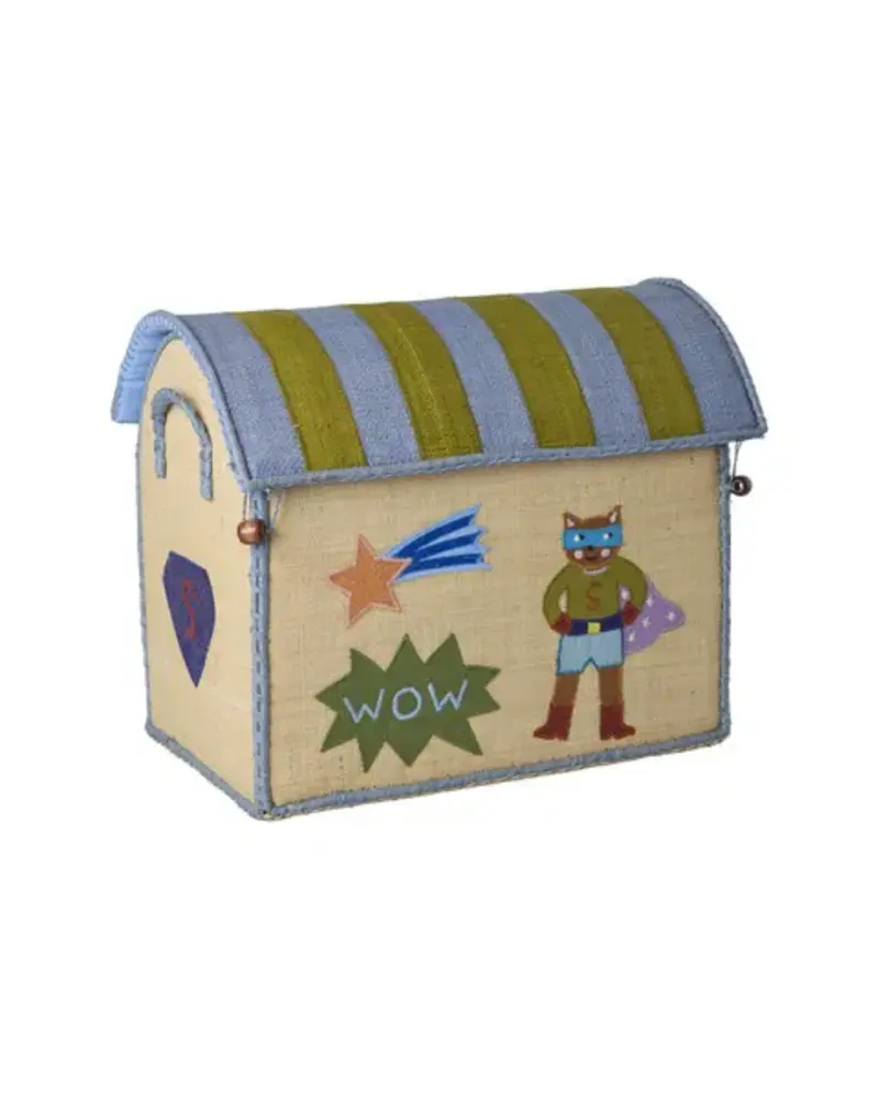 Rice Everyday Magic Rice | Klein Raffia Opberghuis | Blauw | Hero Theme