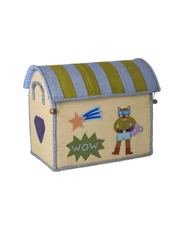 Rice Everyday Magic Rice | Klein Raffia Opberghuis | Blauw | Hero Theme