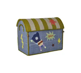 Rice Everyday Magic Rice | Middelgroot Raffia Opberghuis | Blauw | Hero Theme