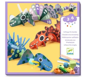 Djeco Djeco | Knutselset rijgen | Verschrikkelijke Dino's Djeco Djeco | Knutselset rijgen | Verschrikkelijke Dino's