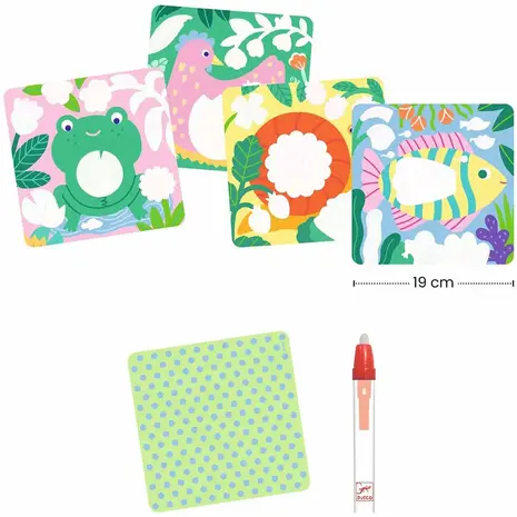 Djeco Djeco | Magische kleurplaten | Baby dieren uit de tuin