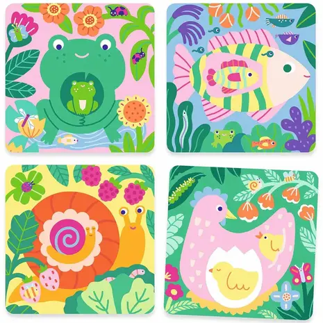 Djeco Djeco | Magische kleurplaten | Baby dieren uit de tuin