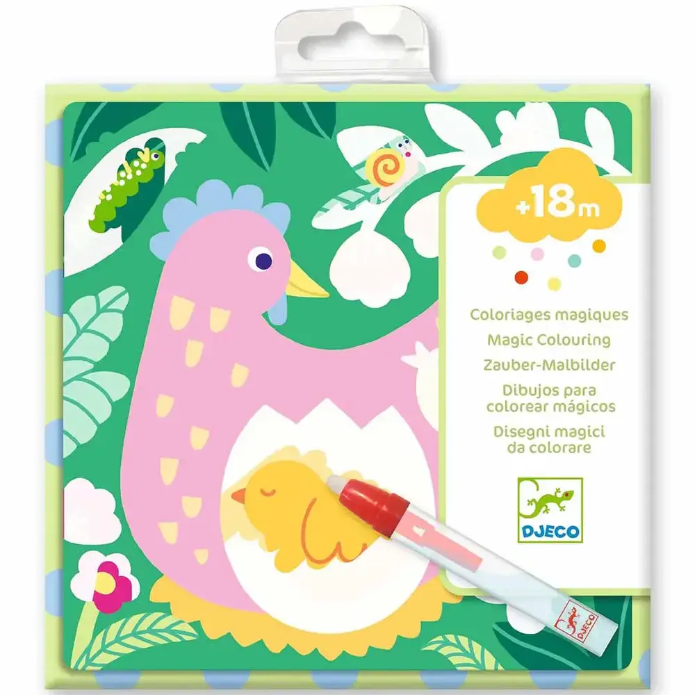 Djeco Djeco | Magische kleurplaten | Baby dieren uit de tuin