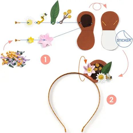 Djeco Djeco | Knutselset DIY | Diadeem maken | Flower Friends