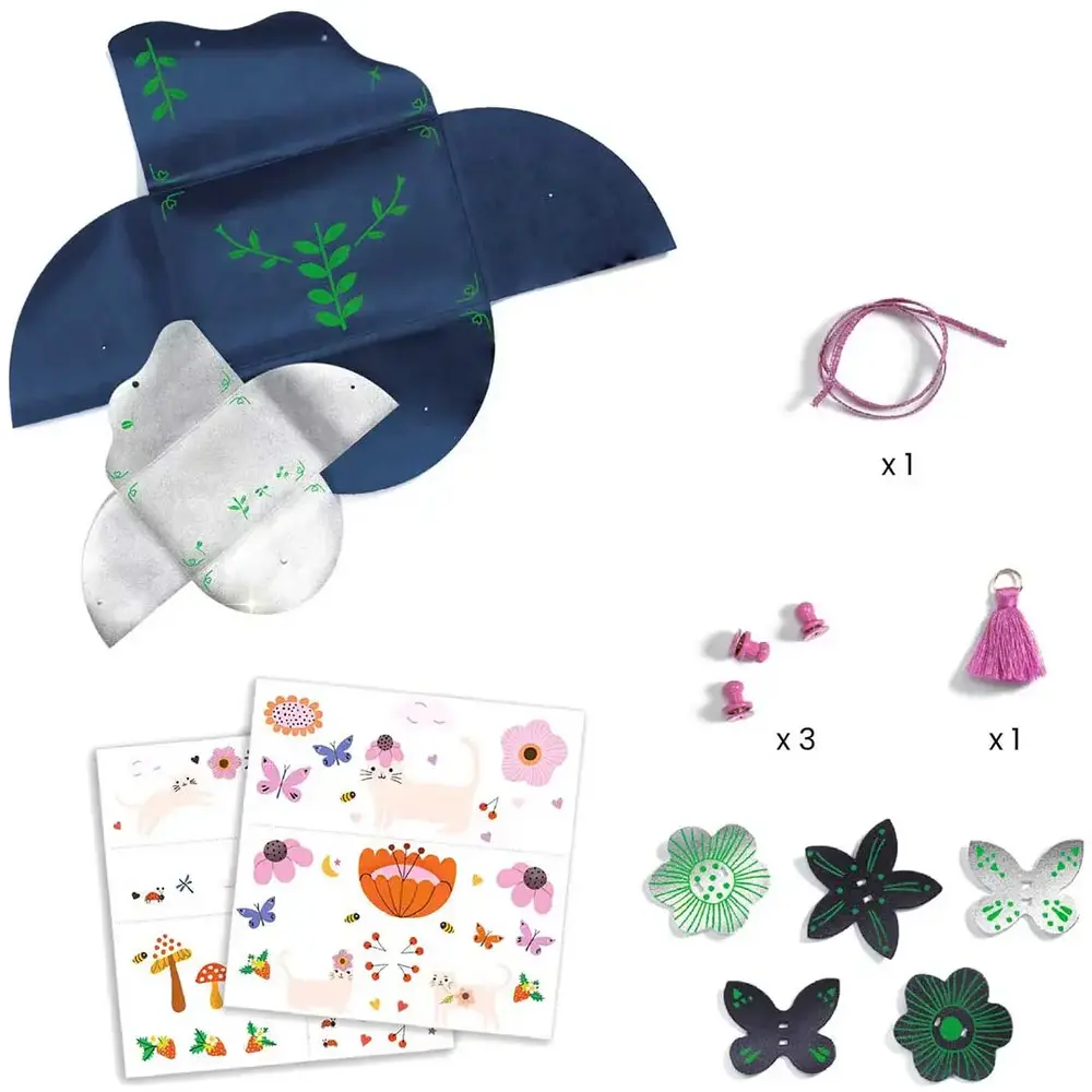 Djeco Djeco | Knutselset DIY | Tas en portemonnee | Vrolijke vrienden