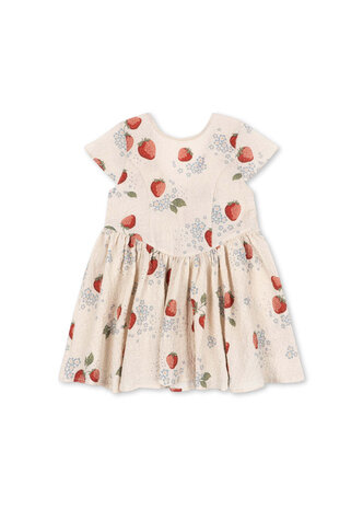 Konges Sløjd Konges Sløjd | Ava SS Bow Dress GOTS | Marmelade Sun | 3Y