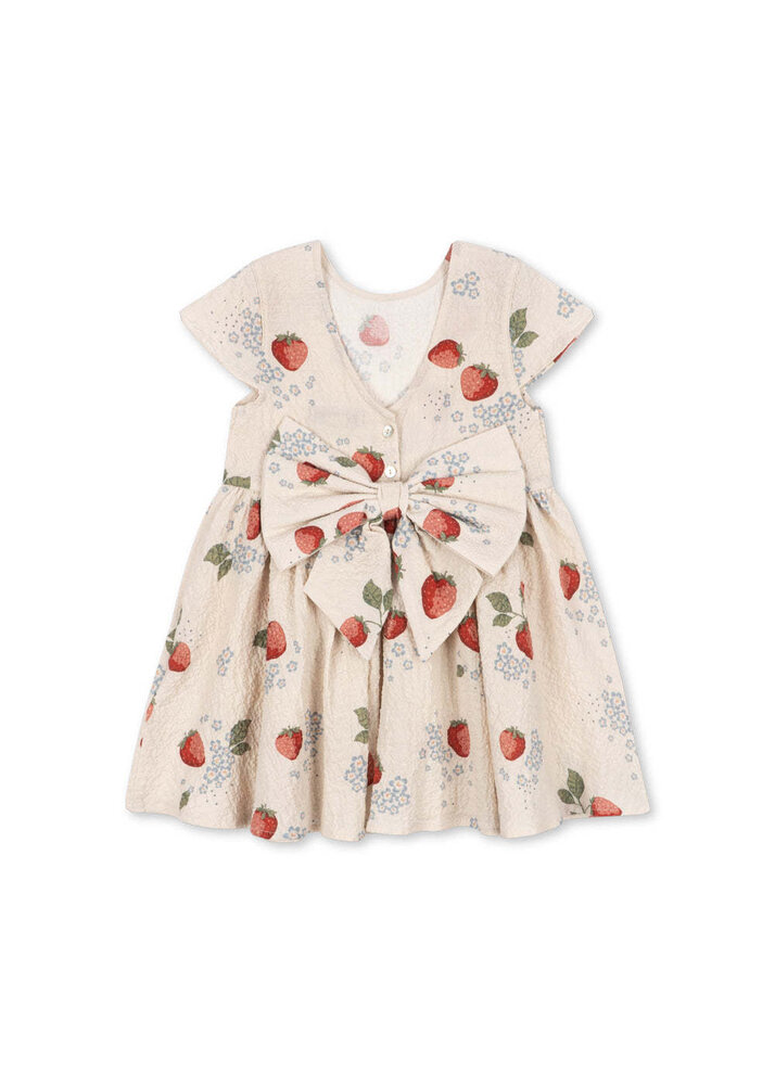 Konges Sløjd Konges Sløjd | Ava SS Bow Dress GOTS | Marmelade Sun | 3Y