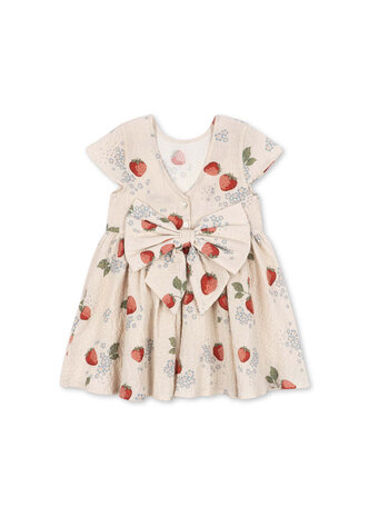 Konges Sløjd Konges Sløjd | Ava SS Bow Dress GOTS | Marmelade Sun | 3Y