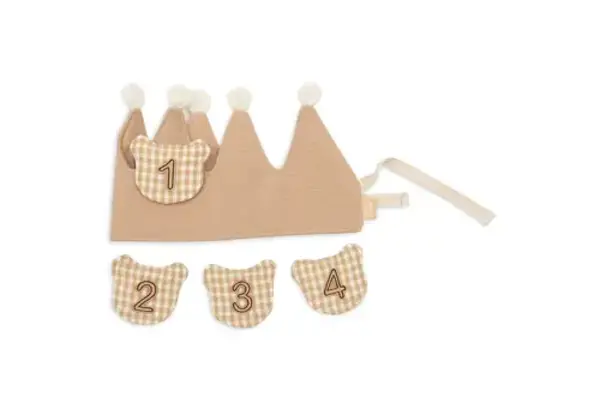 Jollein Jollein | Verjaardagskroon met cijfers | Party Collection | Teddy Bear