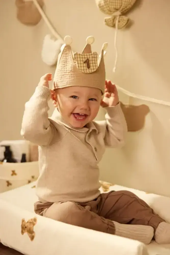 Jollein Jollein | Verjaardagskroon met cijfers | Party Collection | Teddy Bear