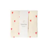 Studio Noos Studio Noos | Swaddle Print Large | Beige Hearts