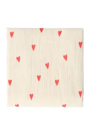 Studio Noos Studio Noos | Swaddle Print Large | Beige Hearts