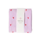 Studio Noos Studio Noos | Swaddle Print Large | Purple Hearts Studio Noos Studio Noos | Swaddle Print Large | Purple Hearts