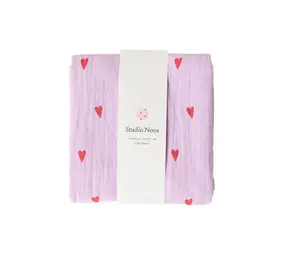 Studio Noos Studio Noos | Swaddle Print Large | Purple Hearts