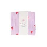 Studio Noos Studio Noos | Swaddle Print Medium | Purple Hearts Studio Noos Studio Noos | Swaddle Print Medium | Purple Hearts