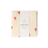 Studio Noos Studio Noos | Swaddle Print Medium | Beige Hearts Studio Noos Studio Noos | Swaddle Print Medium | Beige Hearts