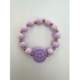 By Melo By Melo | Armband | Smiley Paars