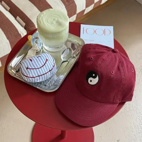 Atelier Pomme Atelier Pomme | Kids Cap | Burgundy Boo | Yin Yang