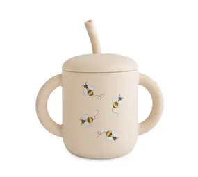 Mushie Mushie | Silicone drinkbeker met rietje | Bees