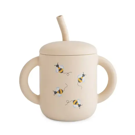 Mushie Mushie | Silicone drinkbeker met rietje | Bees