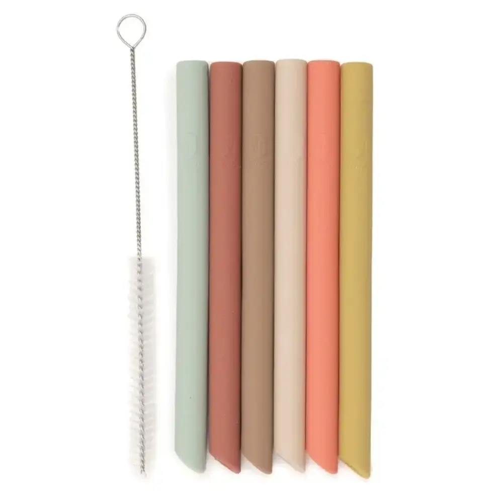 Jollein Jollein | Siliconen Rietjes Mixed Shades (6-pack)